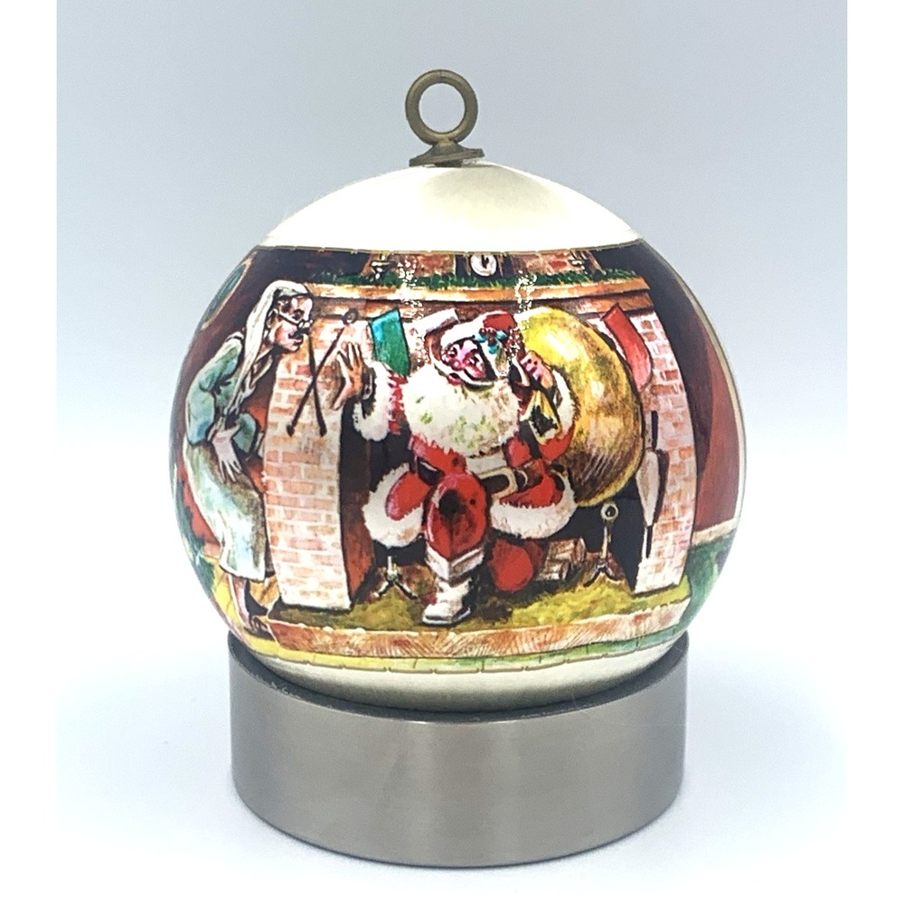 Hallmark "The‎ Night Before Christmas" Verse 4 Satin Ornament 3" 1979, No Box